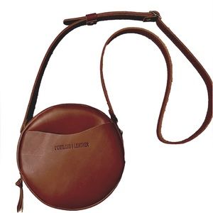 Portland Leather Goods Almost Perfect Small Circle Crossbody Honey